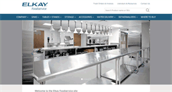 Desktop Screenshot of elkayfoodservice.com