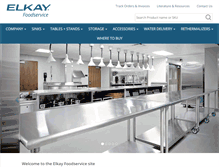 Tablet Screenshot of elkayfoodservice.com